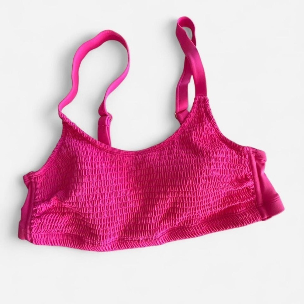 Wild Fable Pink Smocked Bikini Top
